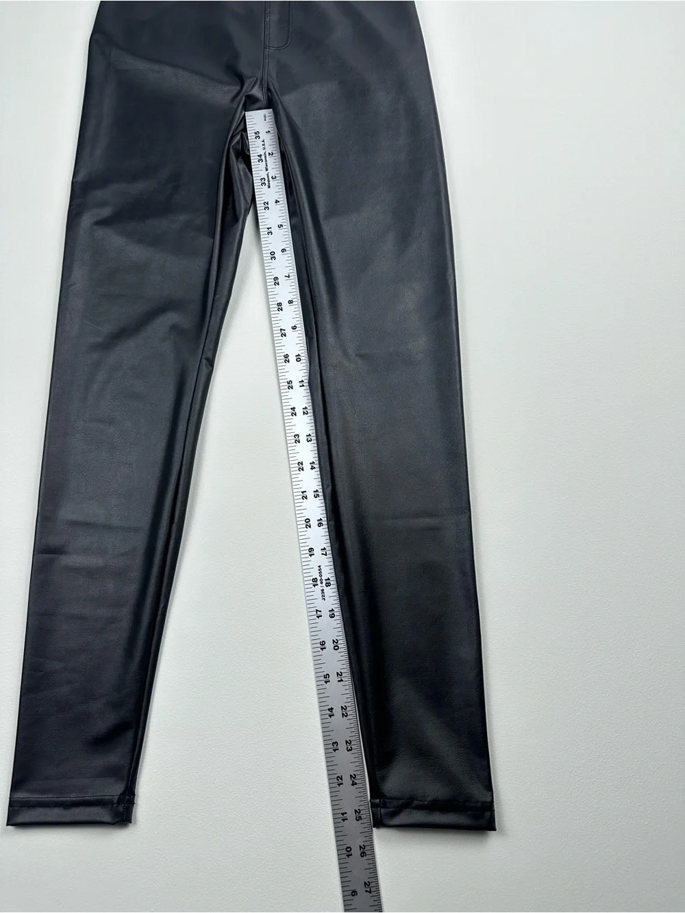 OFFLINE by Aerie Real Luxe Faux Leather Leggings S/P High Rise Petite Black